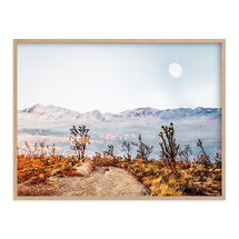 Online Designer Bathroom Desert Super Moon, Natural Wood Frame, 30"x40"