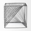 Rochon 8L x 8W Gray Metal Decorative Cube, Decorative Object by Mercana, 8.07" length x 8.07" width x 8.07" height thumbnail 3