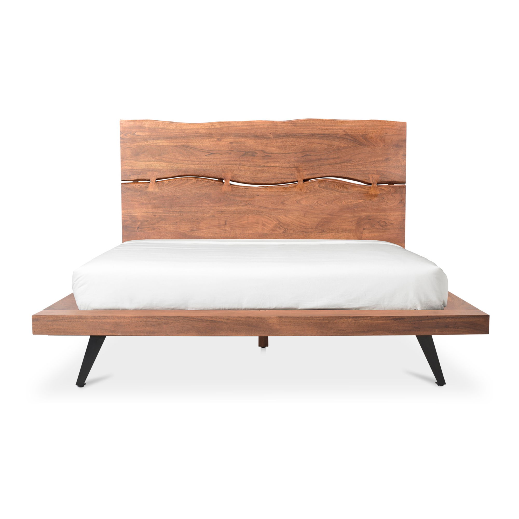 Madagascar Platform Bed King Brown, by Moe's Home, 92" width x 48" height x 90" depth View 1