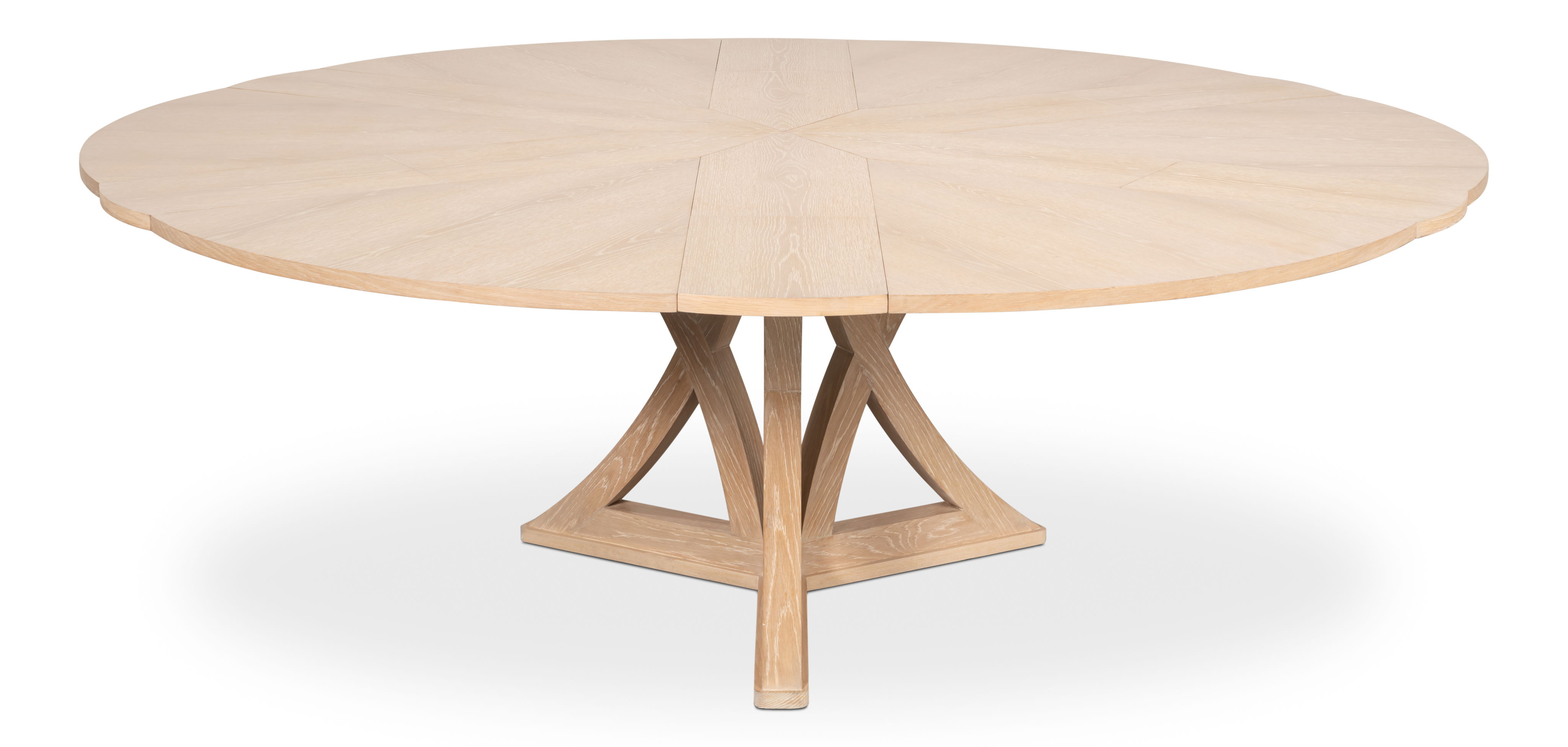 Casual Jupe Dining Table,Bleached Oak,Lg, by Sarreid, 66" length x 66" width x 30" height View 12