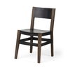 Nell I Black Iron Seat Solid Brown Wooden Base Dining Chair, by Mercana, 19.75" length x 19.5" width x 31" height thumbnail 1