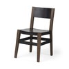 Nell Open Back Dining Side Chair | Black Iron with Brown Wooden, Dining Chair by Mercana, 19.75" length x 19.5" width x 31" height thumbnail 1
