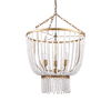 Rhone Gold Metal and Wood Beaded Chandelier thumbnail 0