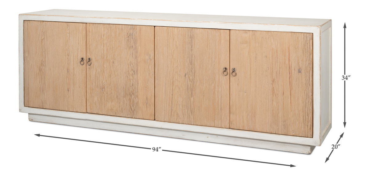Modern Sideboard, Cabinets & Sideboard by Sarreid, 94" length x 20" width x 34" height View 15