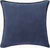 Cotton Velvet Accent Pillow Poly, Decorative Pillow by Surya, 20" length x 20" width thumbnail