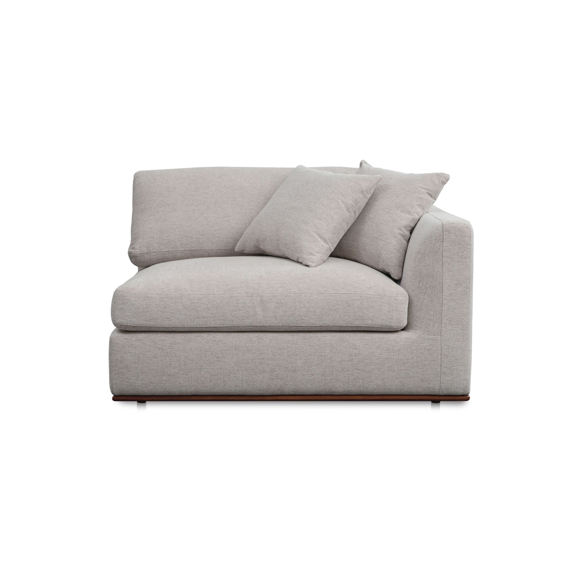Rue Right Arm Facing Chair Flecked Grey, Sectional Sofa by Moe's Home, 47.6" width x 23.6" height x 41" depth View 4