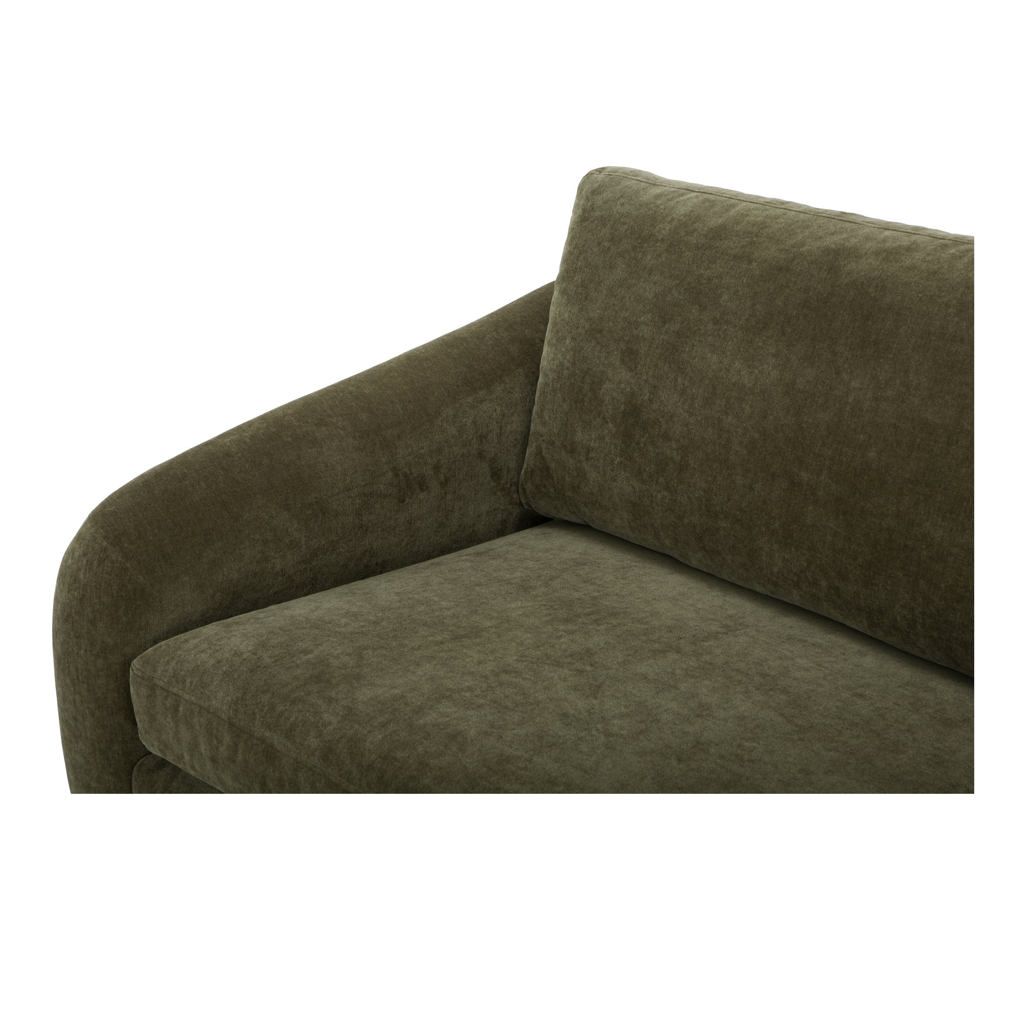 Quinn Sofa Cedar Green, Sofas & Sectional by Moe's Home, 86.6" width x 33.5" height x 34.8" depth View 5