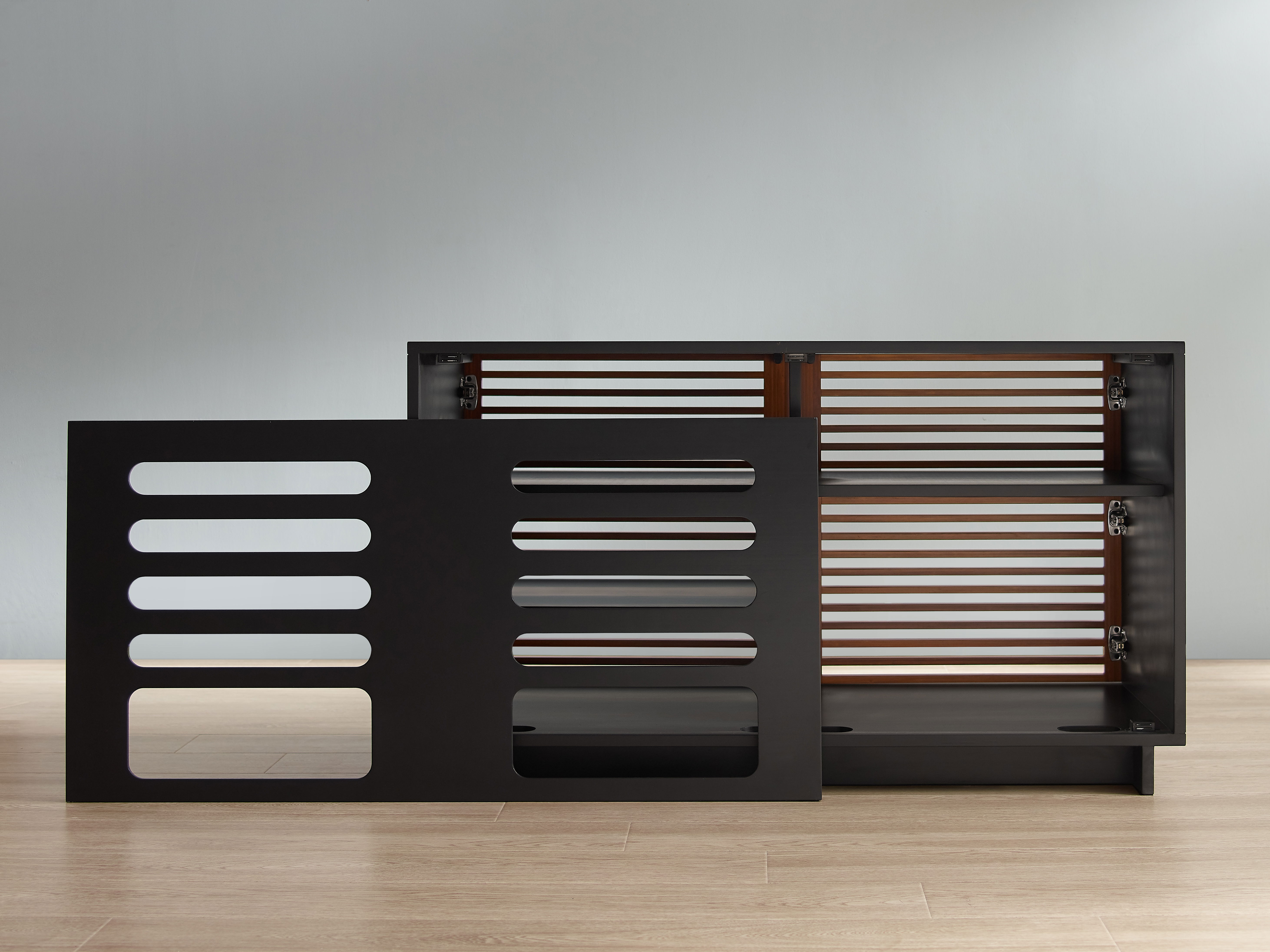 48' Rowan Media Center, Amber, Media Console by Greenington, 48.5" length x 20" width x 27.75" height View 5