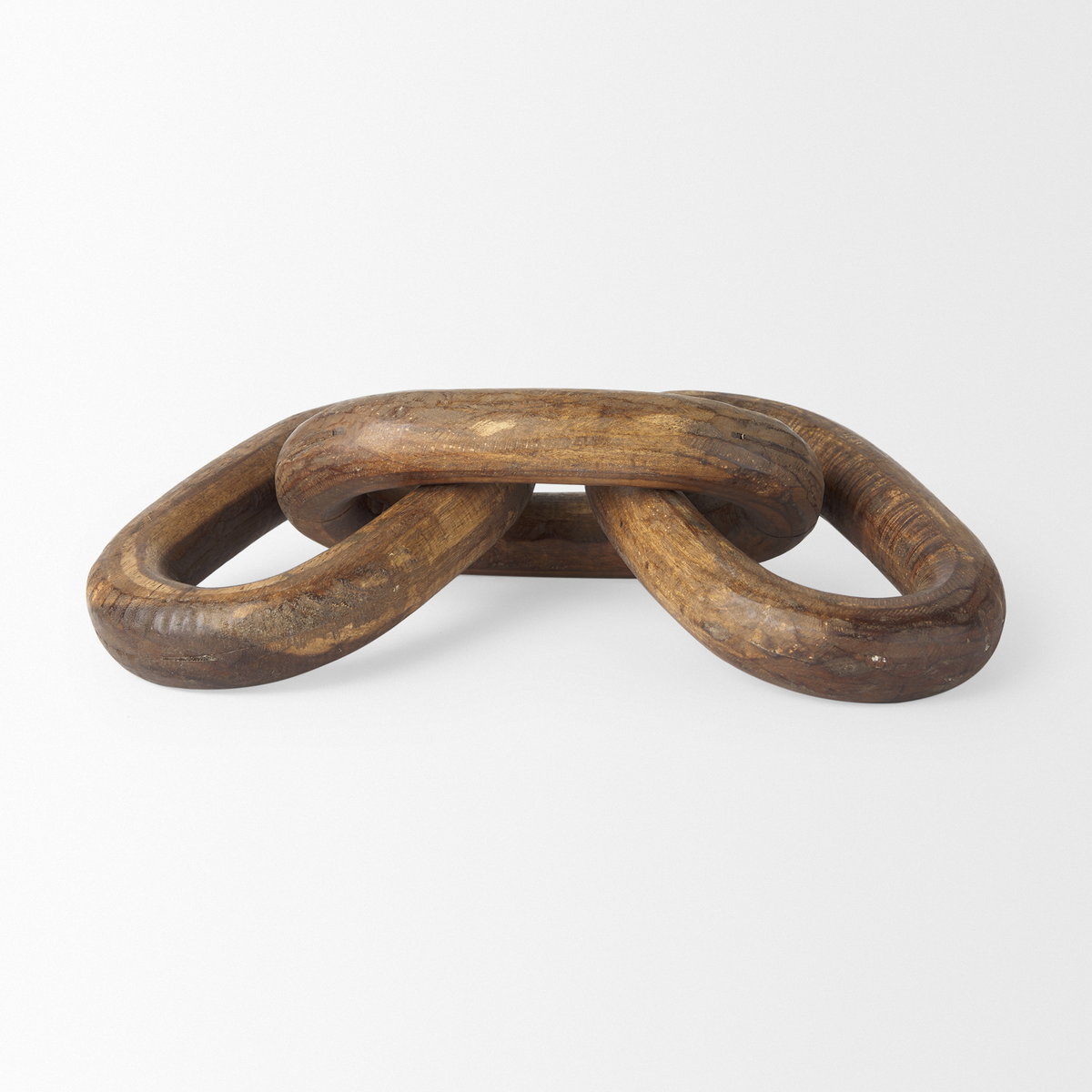 Tayla Large Medium Brown Wood Chain Link, Decorative Object by Mercana, 9.5" length x 2" width x 21" height View 7