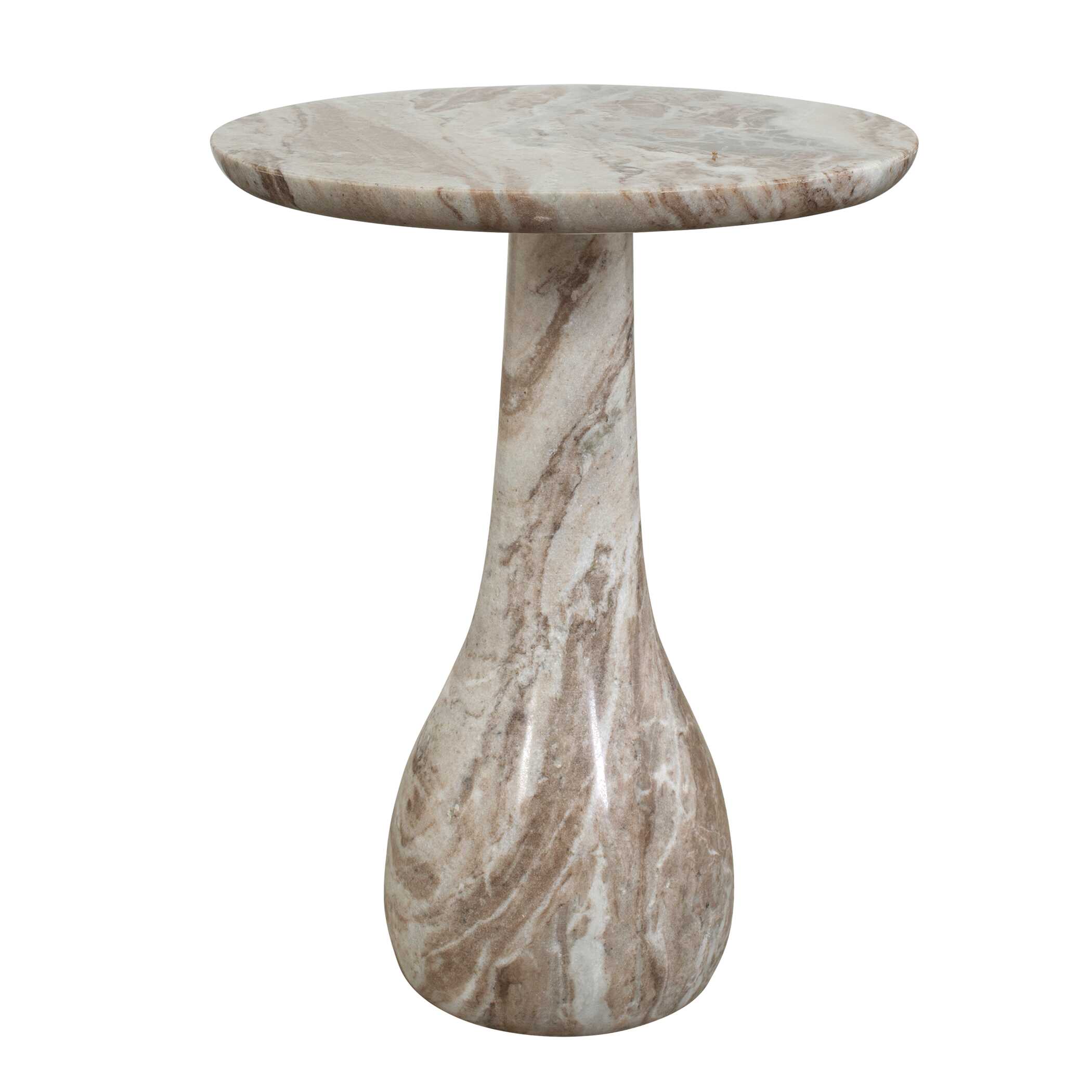 Shura Indoor-Outdoor Marble Accent Table, Furniture by Uttermost, 16" width x 20" height x 16" depth View 4