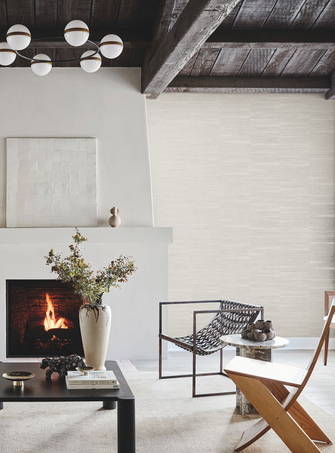 Line Stripe Putty Wallpaper