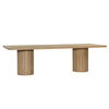 Valery Dining Table Natural 109', by Dovetail, 105.9" width x 30" height x 42" depth thumbnail 1