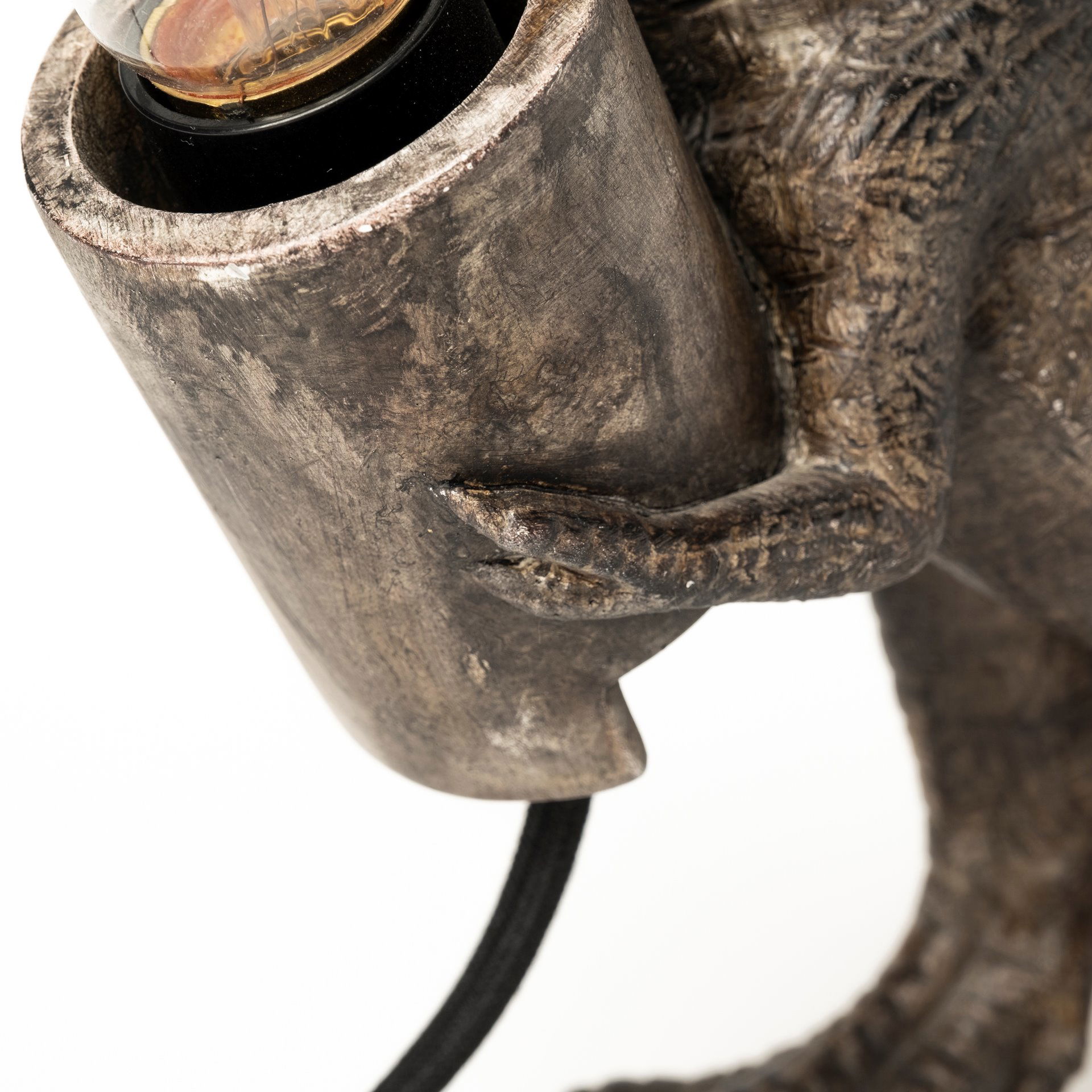 Raptor (10.6'H) Dark Tone Resin Tyrannosaurus Rex Table Lamp, by Mercana, 12.01" length x 5.91" width x 10.63" height View 8