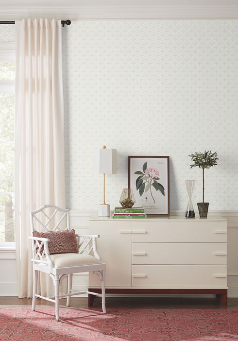 Lacey Circle Geo Cream & Grey Wallpaper