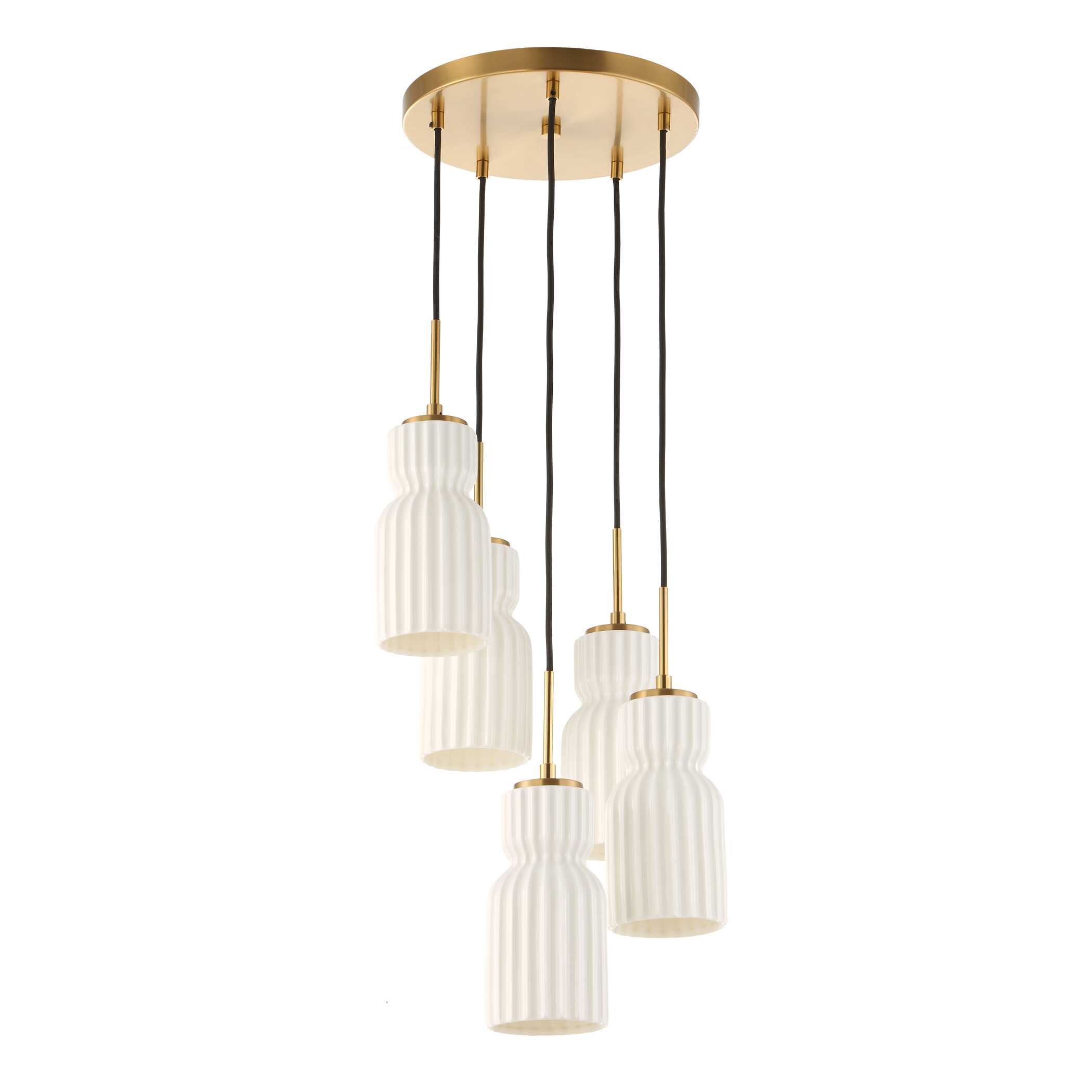 Vanier 5 Light Cluster Pendant, Ceiling Light by Uttermost, 9.62" height x 14" diameter View 6