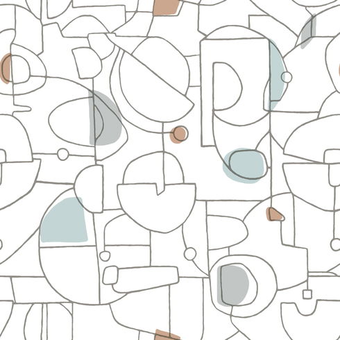 Fauvist Blue & Brown Peel & Stick Wallpaper