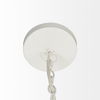 Theta 30.0 L x 30.0 W x 15.0 H White-Washed Beaded Chandelier, by Mercana, 30" length x 30" width x 14.96" height thumbnail 5
