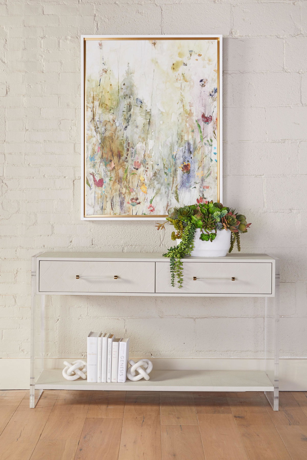 Sonia Shagreen Console Table, by Essentials for Living, 52" width x 31.5" height x 15" depth View 9