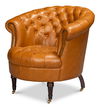 Bastian Armchair, Tan Brown Leather thumbnail 13