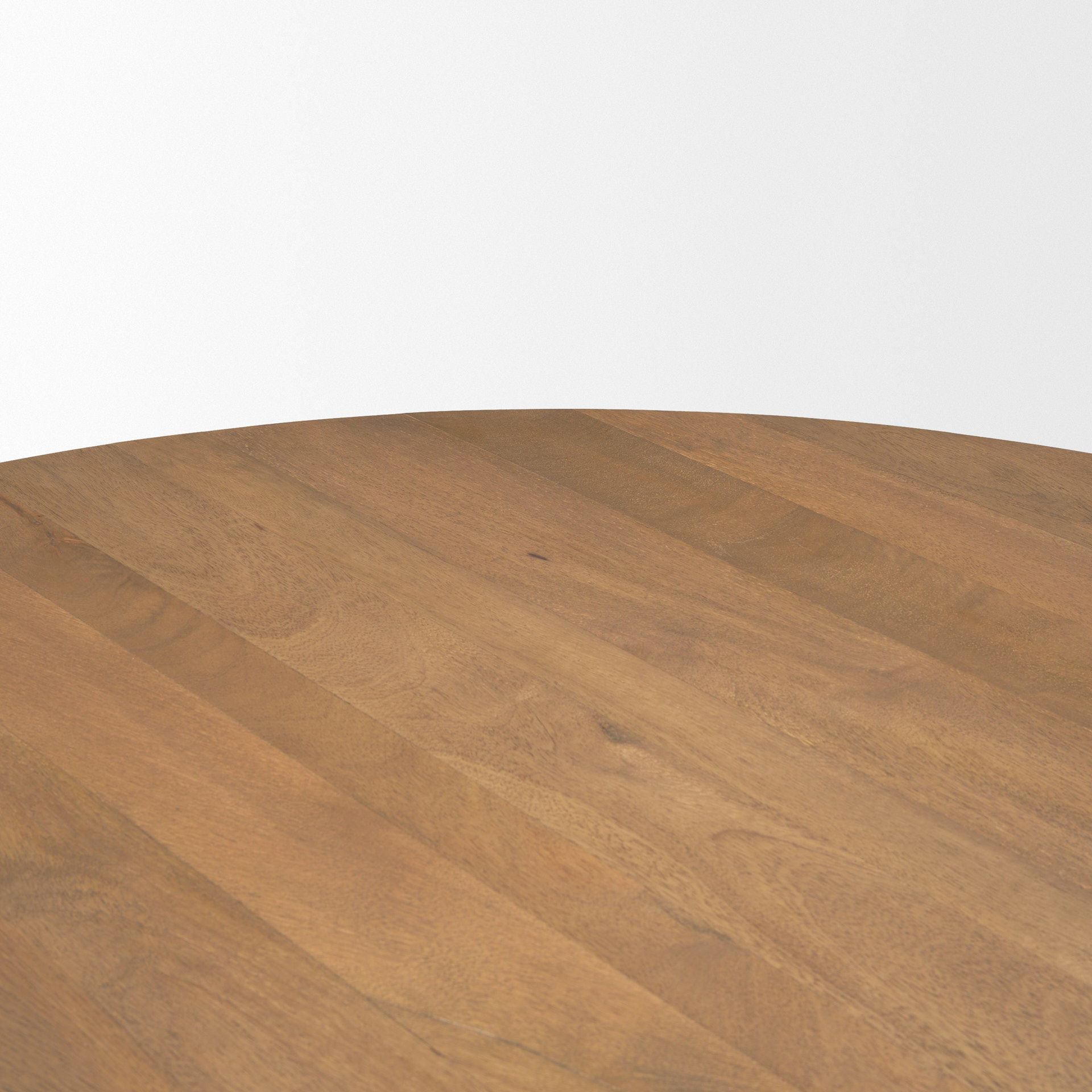 Swanson 60' Light Brown Wood Round Pedestal Dining Table, by Mercana, 60" length x 60" width x 30" height View 7