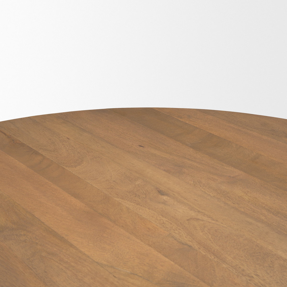 Swanson 60' Light Brown Wood Round Pedestal Dining Table, by Mercana, 60" length x 60" width x 30" height View 7