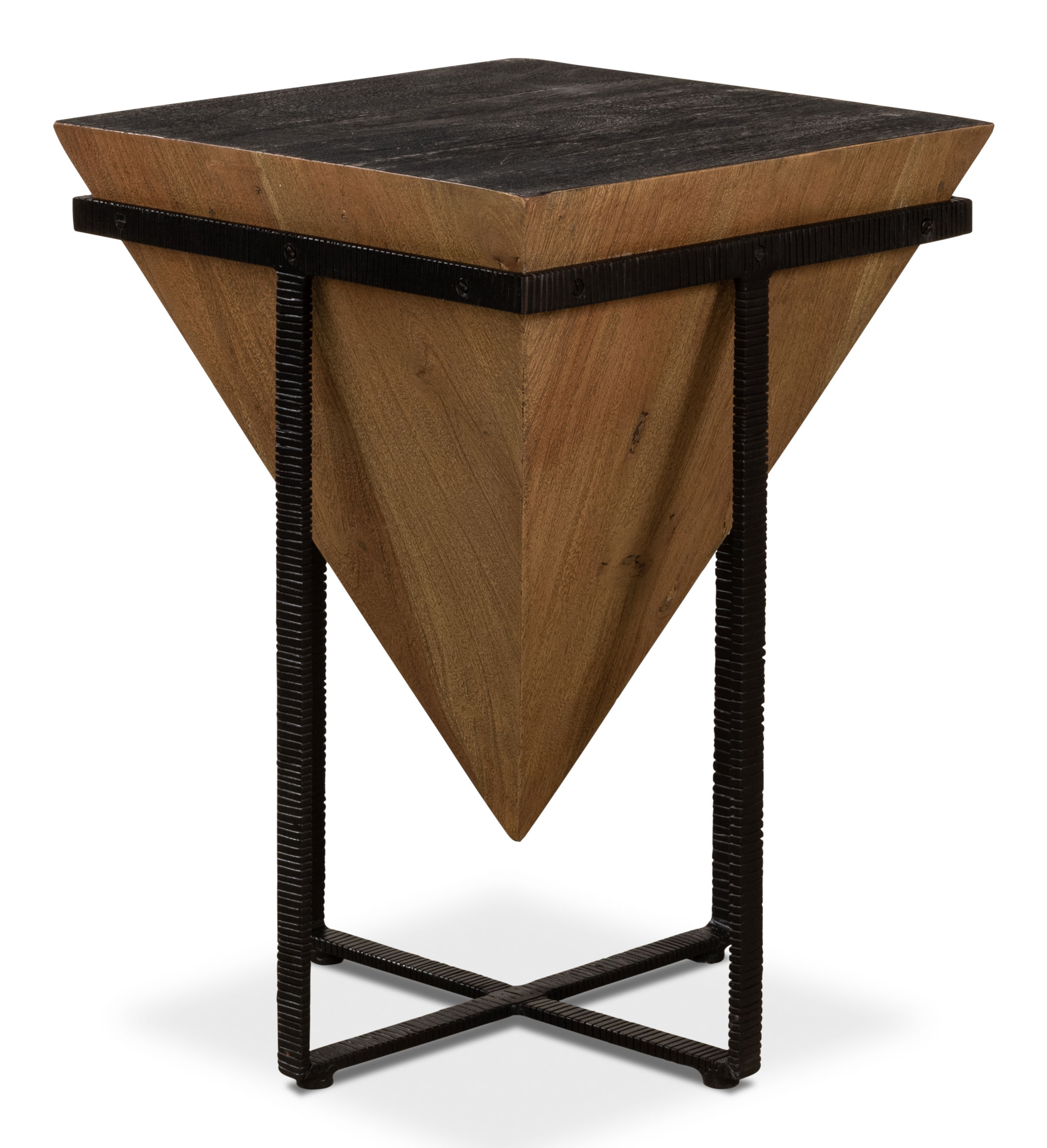 Hardy Inverted Obelisk Table, Side & End Table by Sarreid, 18" length x 18" width x 25" height View 9