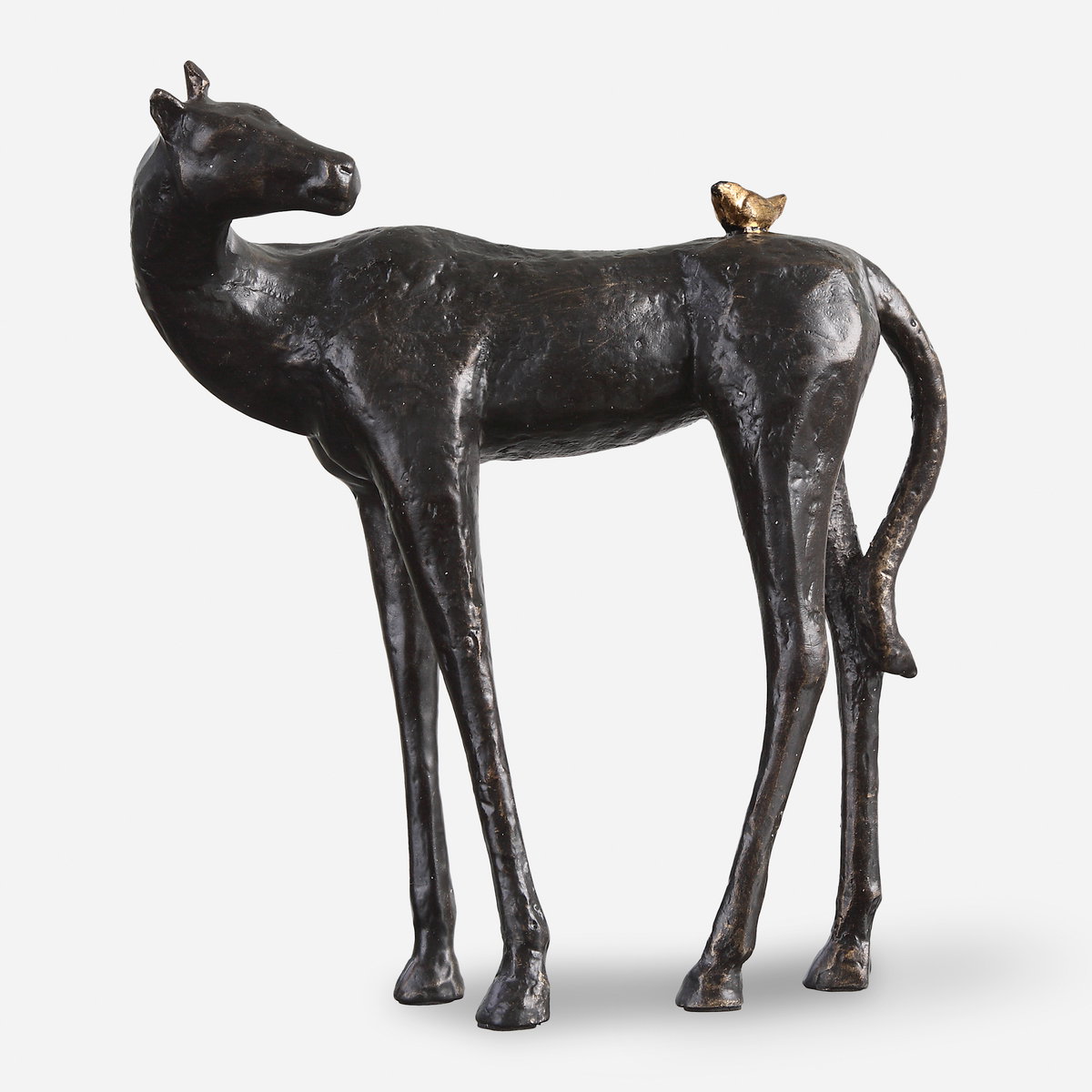 Hello Friend Horse Sculpture, Figurines & Statue by Uttermost, 8.75" width x 9.87" height x 3.87" depth View 1