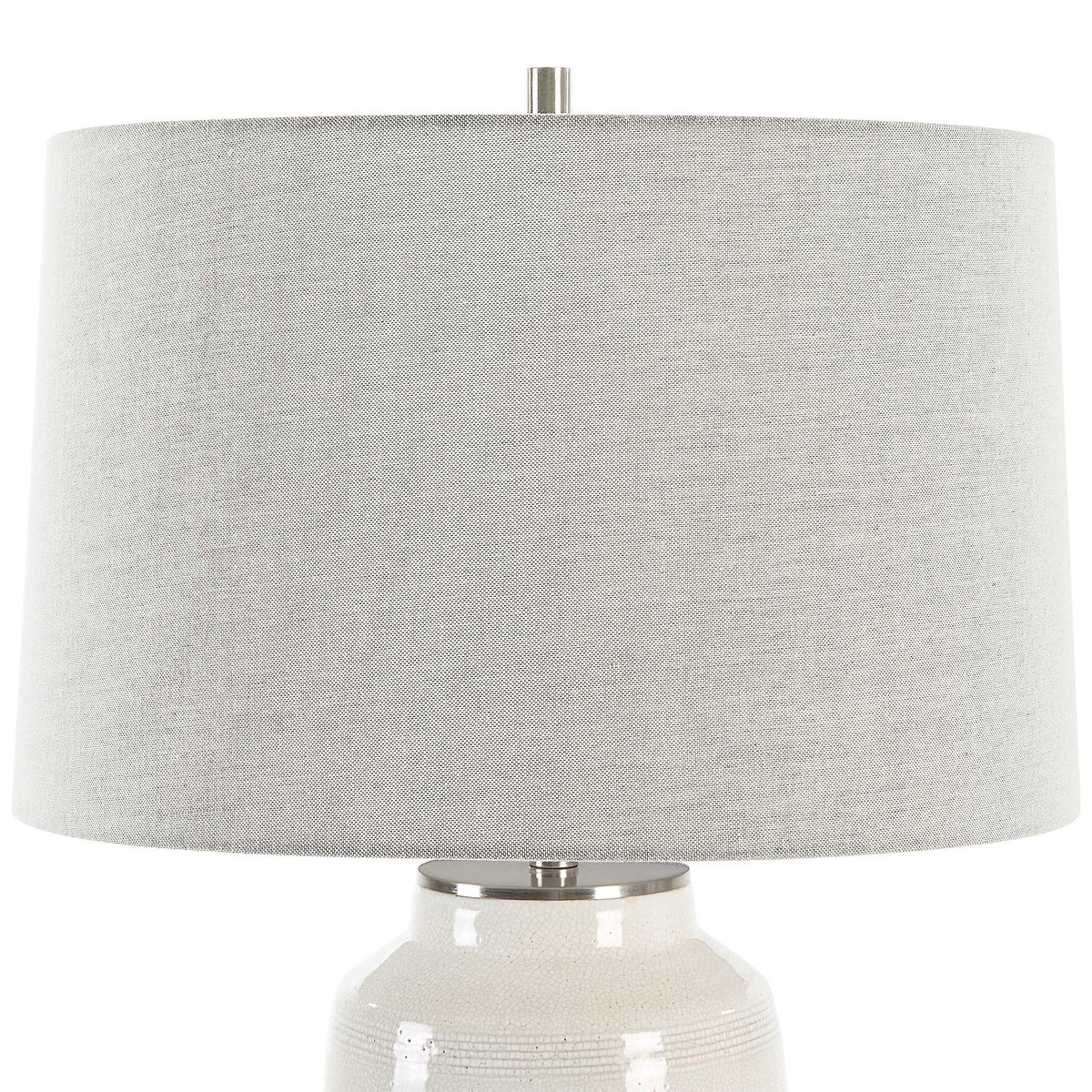 Odawa White Farmhouse Table Lamp, by Uttermost, 1'5" width x 2'1.75" height x 1'5" depth View 6