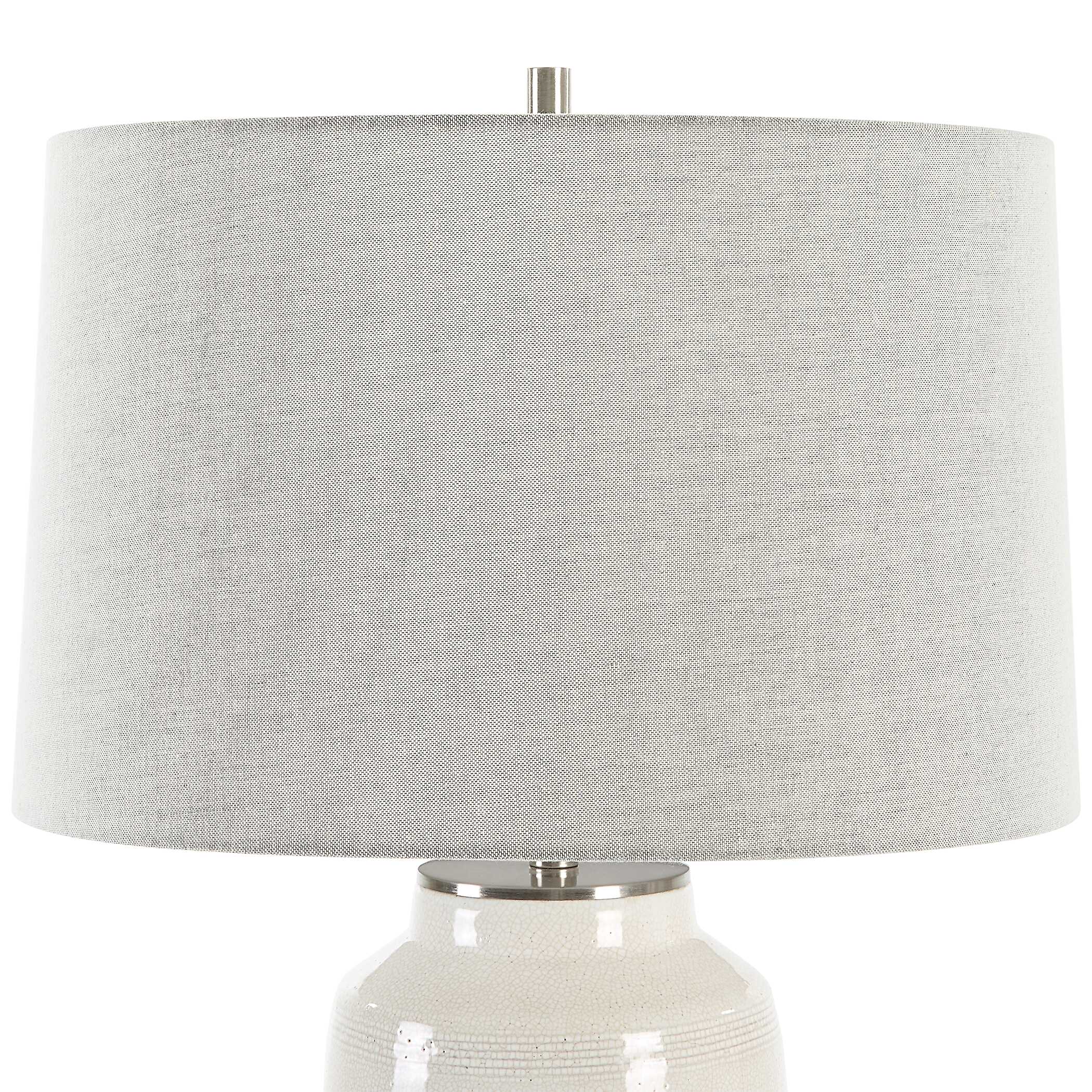 Odawa White Farmhouse Table Lamp, by Uttermost, 17" width x 25.75" height x 17" depth View 6