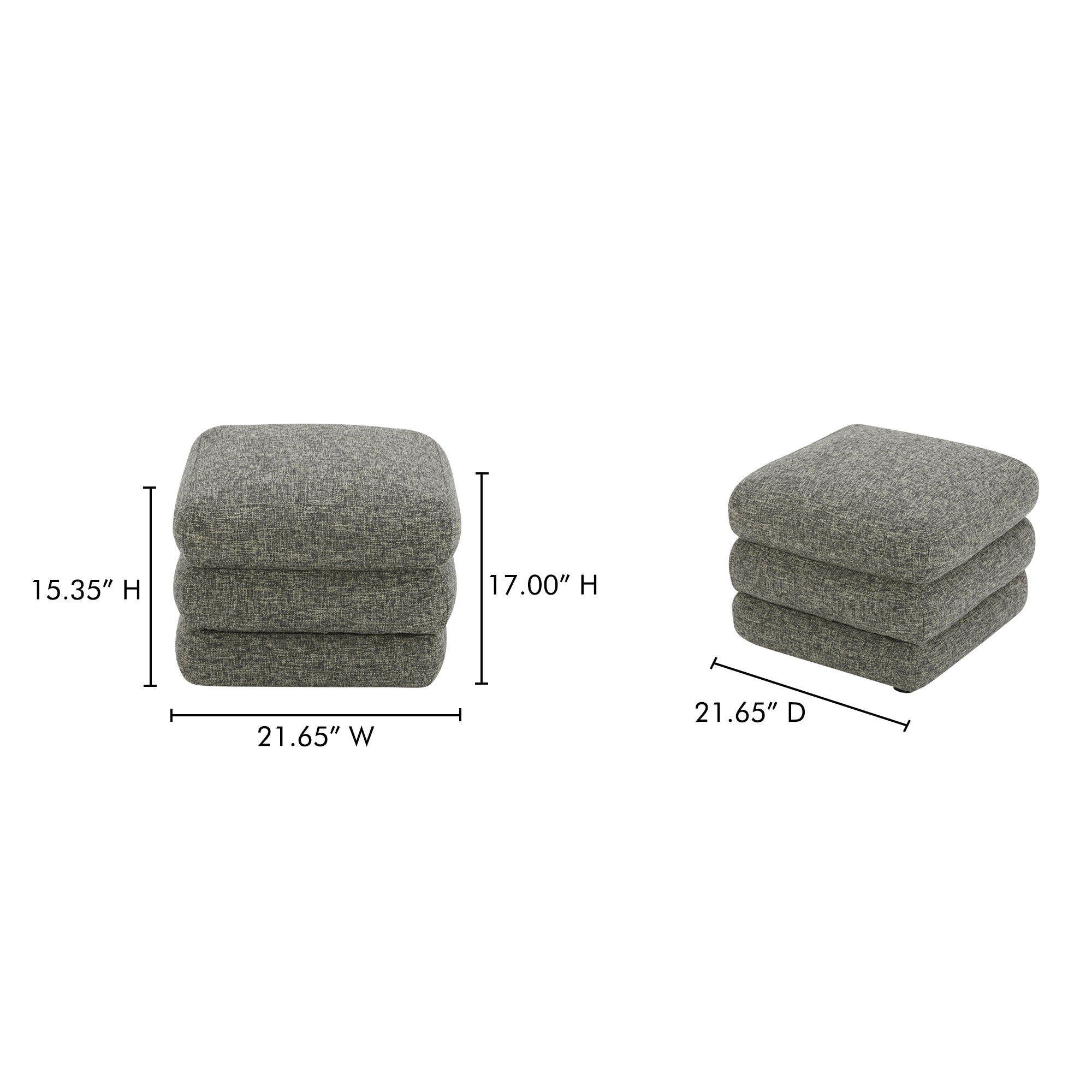 Lowtide Stool Stone Tweed large image 