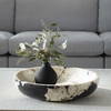 Nouveau Limestone Bowl, Decorative Tray by Uttermost, 18" width x 4" height x 18" depth thumbnail 2