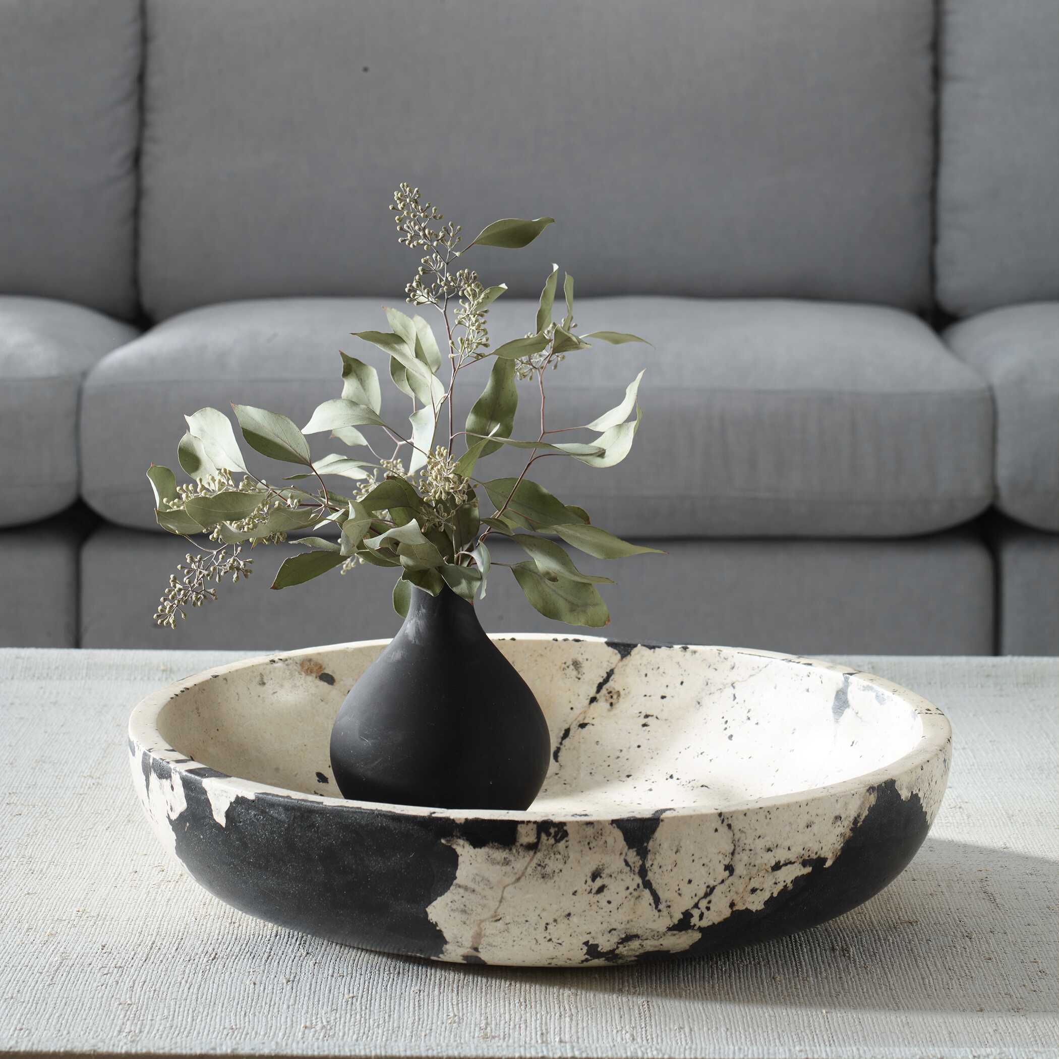 Nouveau Limestone Bowl large image 