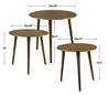 Kasai Gold Coffee Tables Set/3, by Uttermost, 18" width x 16.5" height x 18" depth thumbnail 3