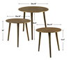 Kasai Gold Coffee Tables Set/3, by Uttermost, 18" width x 16.5" height x 18" depth thumbnail 3