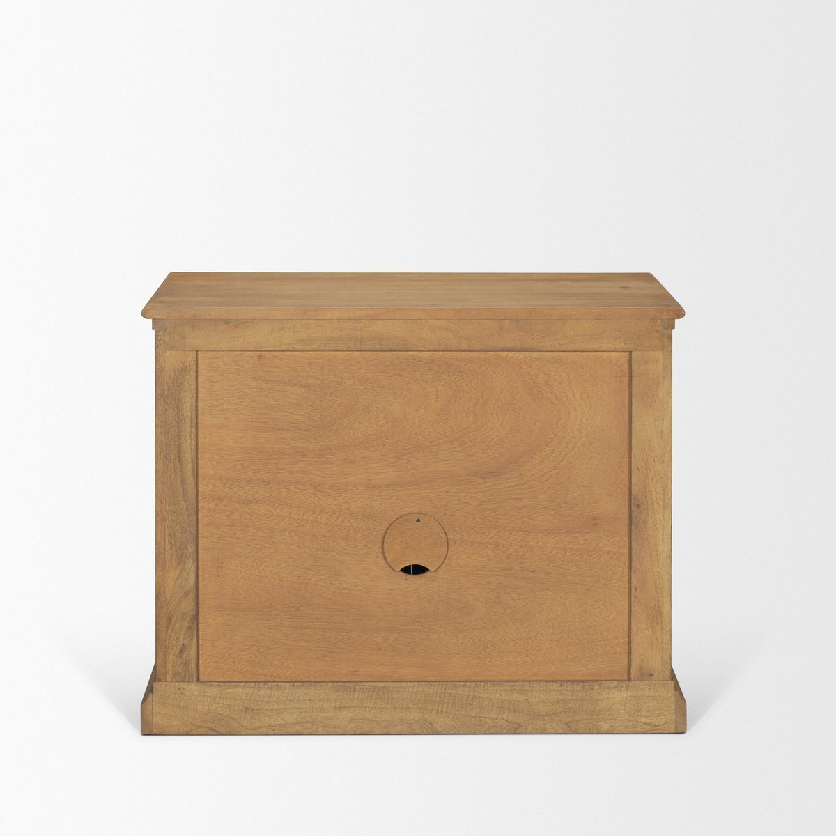 Baron Light Brown Solid Wood with Gunmetal Knobs 2-Door Accent Cabinet, Cabinets & Chest by Mercana, 34" length x 18.5" width x 27" height View 6