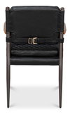 The Harley Chair  Onyx Black Leather, by Sarreid, 1'11" length x 1'11" width x 2'9" height thumbnail 10