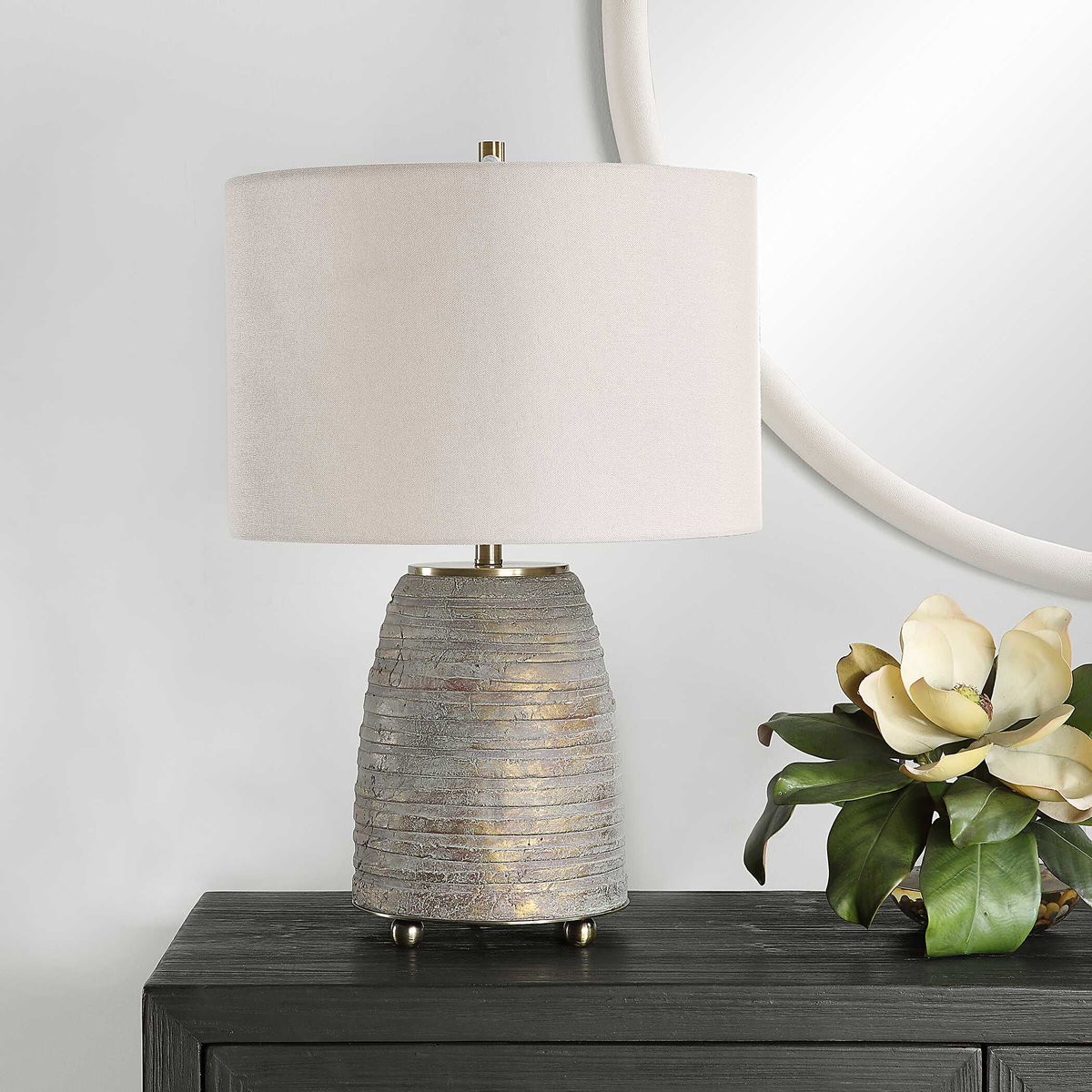 Gorda Bronze Ceramic Table Lamp, by Uttermost, 15" width x 22.5" height x 15" depth View 4
