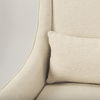 Kensington Cream Linen Fabric and Wood Accent Chair, by Mercana, 28.25" length x 29.5" width x 35.75" height thumbnail 10