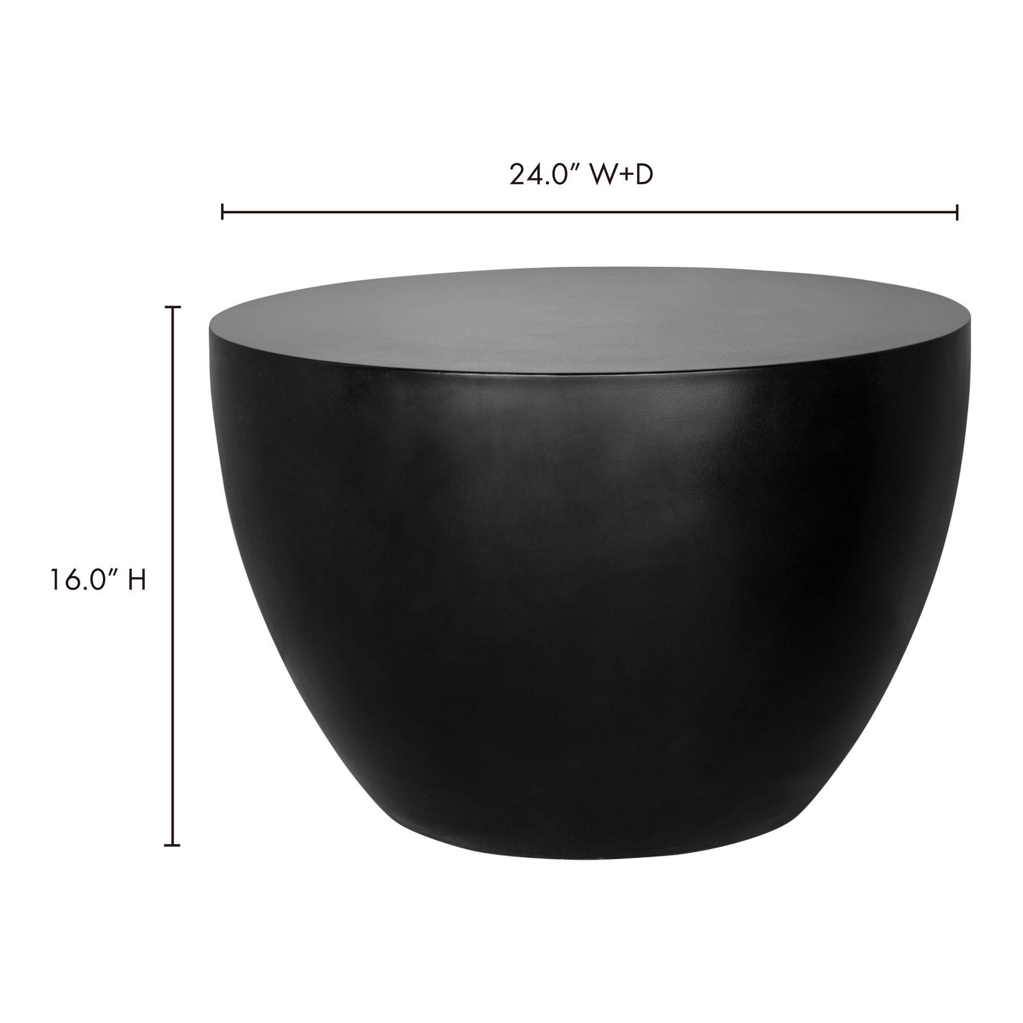 Insitu Side Table Black, Side & End Table by Moe's Home, 24" width x 15.75" height x 24" depth View 4