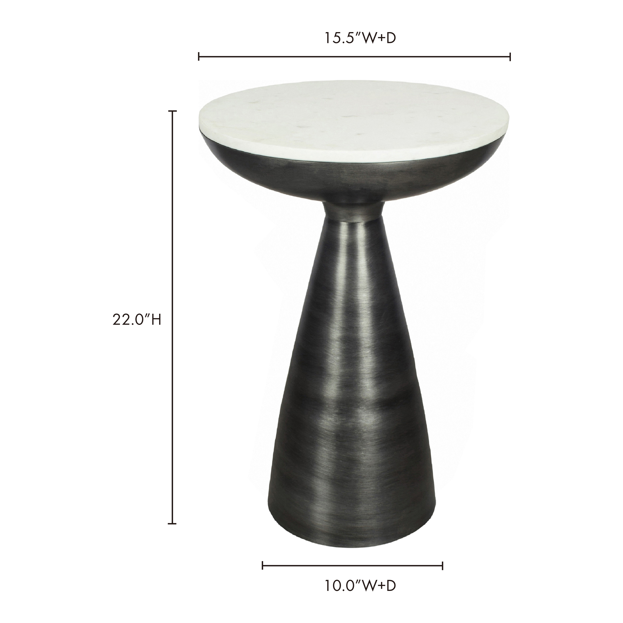 Font Side Table White Marble large image 