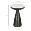 Font Side Table White Marble thumbnail 4