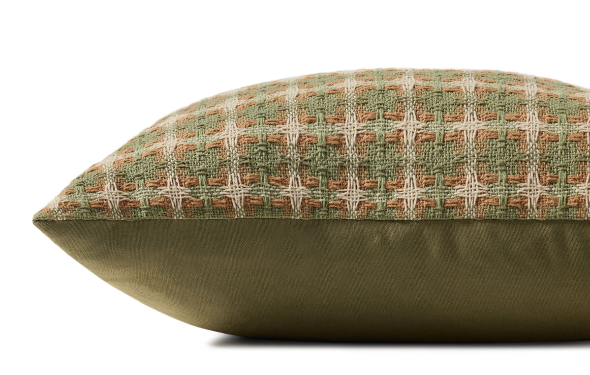 Loloi Green Pillow, Decorative Pillow, 20" length x 20" width View 2