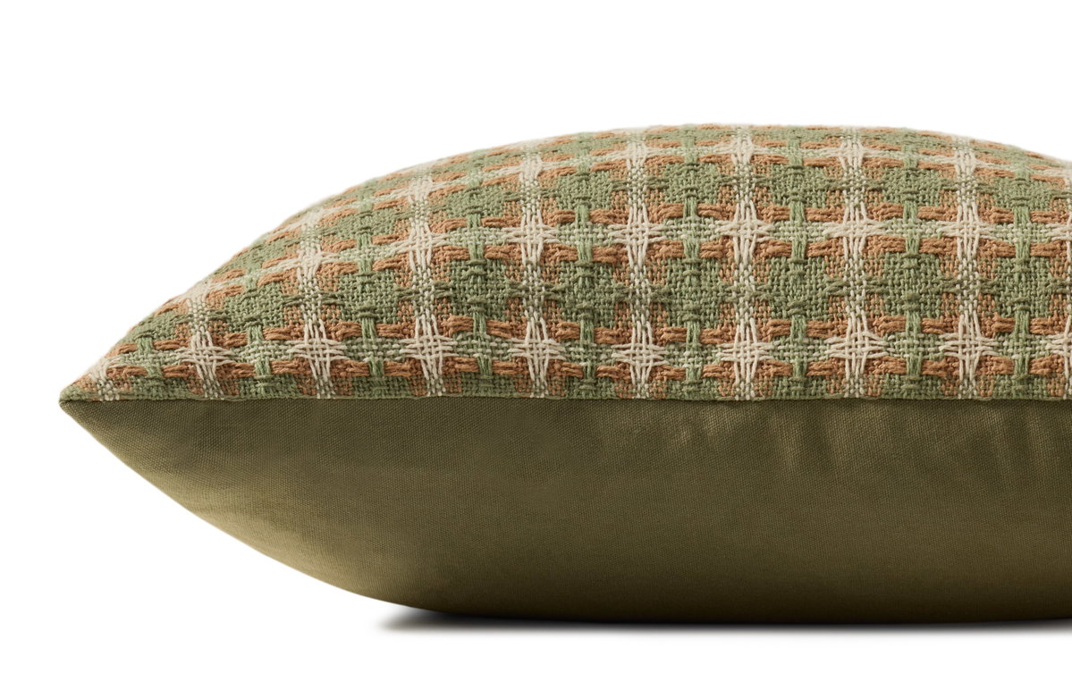 Loloi Green Pillow, Decorative Pillow, 20" length x 20" width View 2