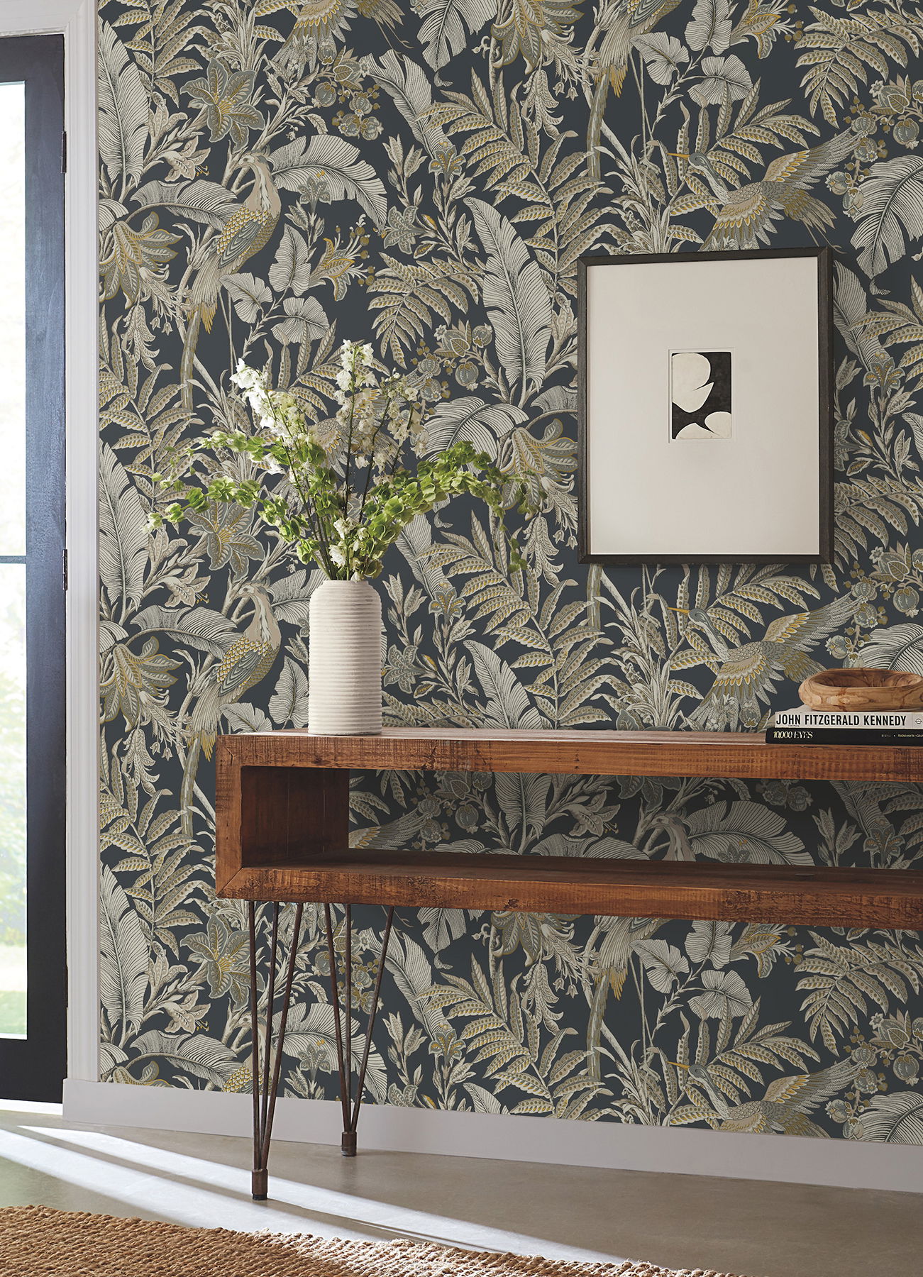 Heronwood Black Wallpaper large image 