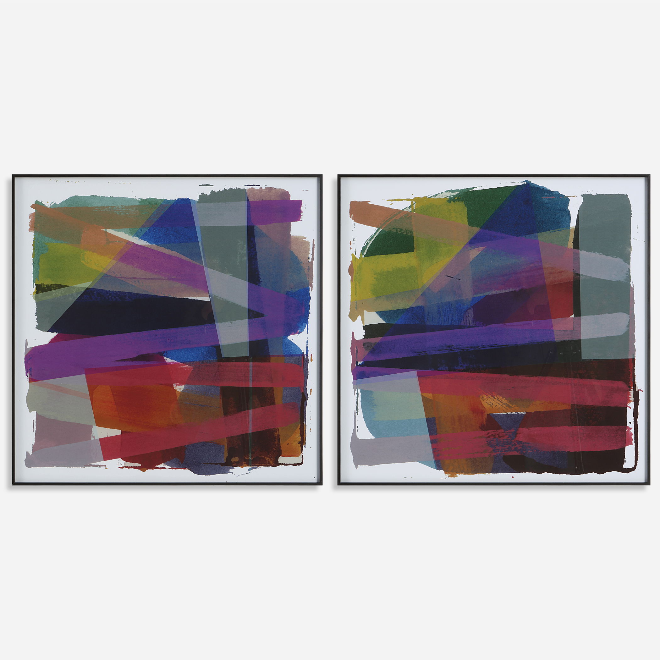 Vivacious Abstract Framed Prints, Set/2 large image 