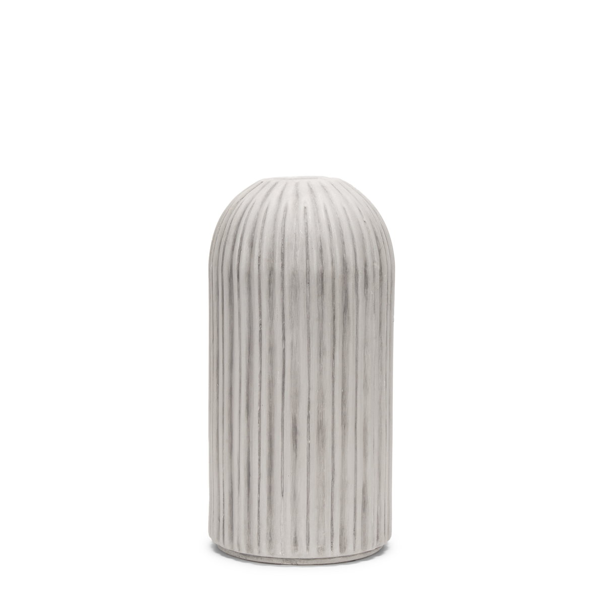 Ummi Small Off White with Gray Antiquing Ceramic Vase, by Mercana, 8" length x 8" width x 15.75" height View 1