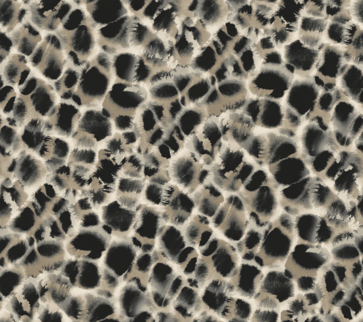 Leopard Rosettes Black Wallpaper, by York Wall, 27' length x 2'3" width x 0.02" depth