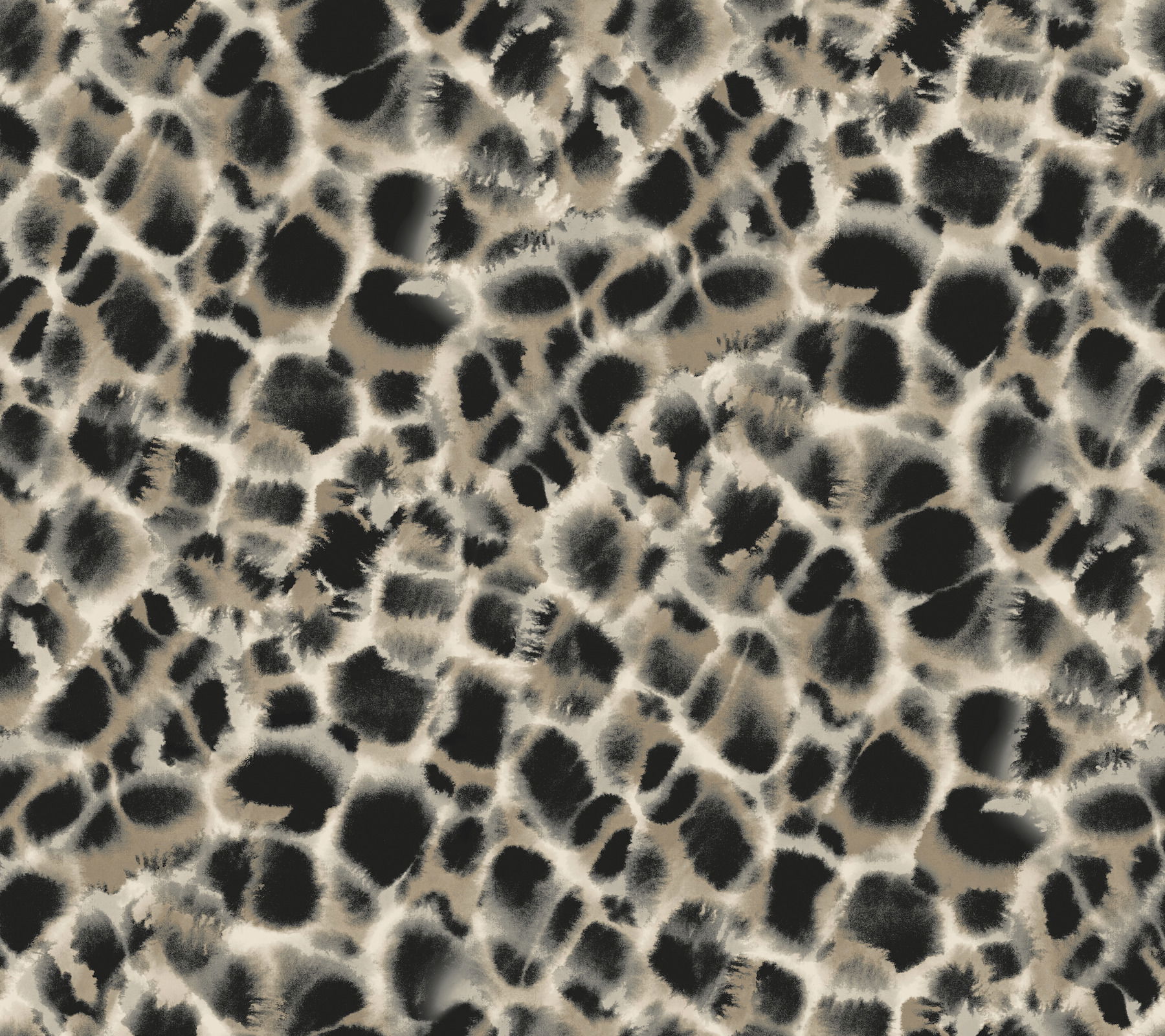 Leopard Rosettes Black Wallpaper large image 