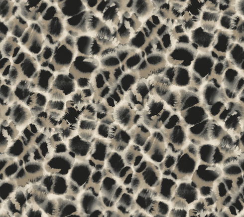 Leopard Rosettes Black Wallpaper