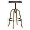 Revolve Brass Counter Stool, Furniture by Uttermost, 17" width x 24" height x 17" depth thumbnail 6